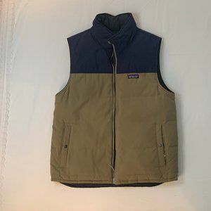 Patagonia Men's Down Vest Reversable Navy/Brown